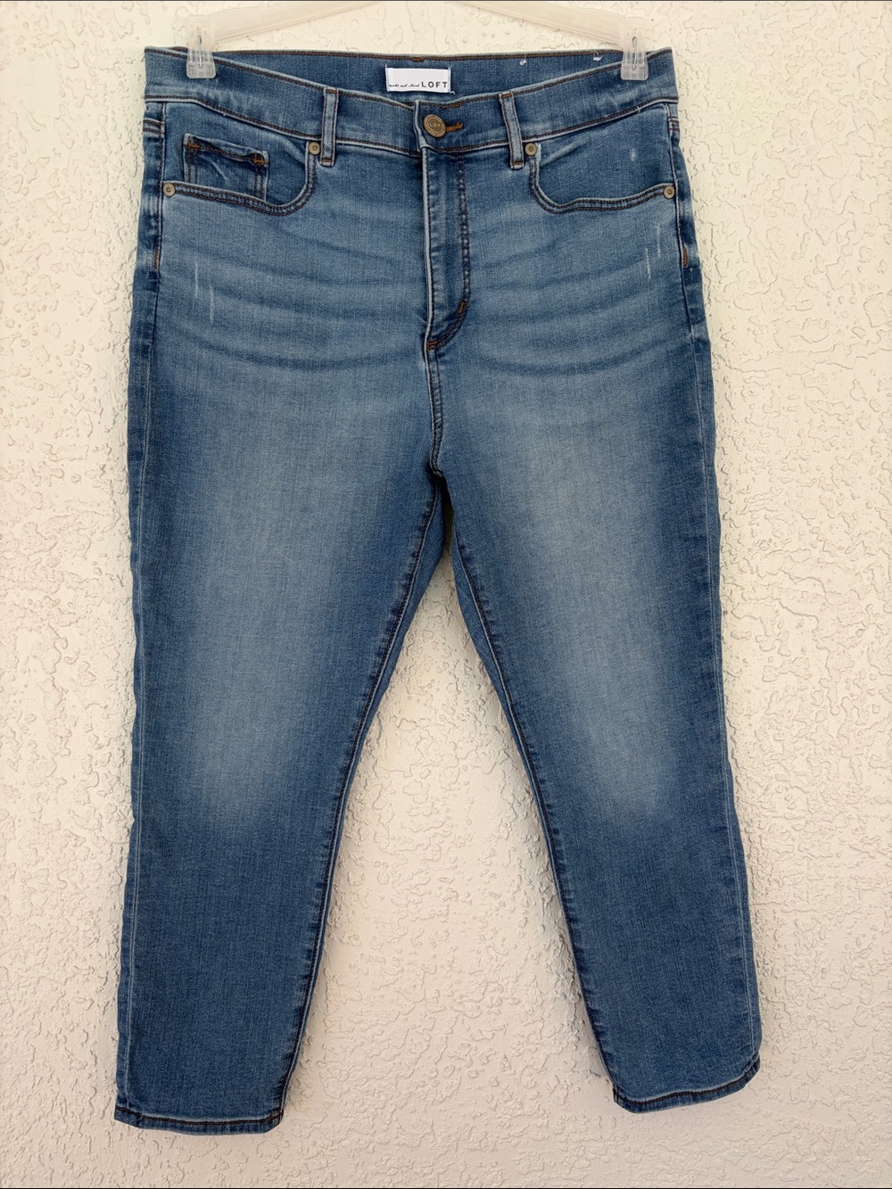 LOFT Light Blue skinny Ankle Crop Stretch Jeans size 31/12